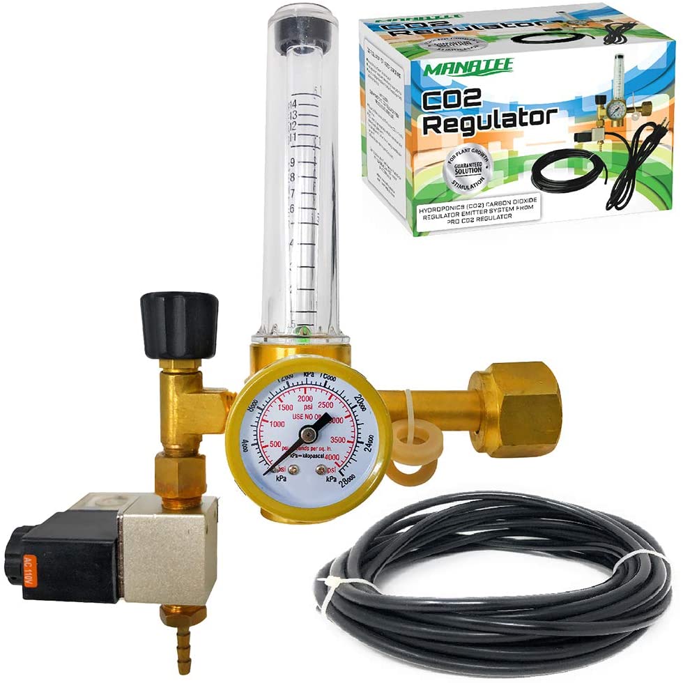 Manatee Co2 Regulator Hydroponics Emitter System with Solenoid Valve